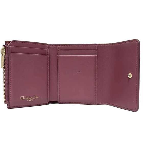 DIOR/ChristianDior 30 Montaigne Lotus Wallet - Bordeaux Leather - Picture 3 of 5